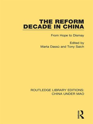 cover image of The Reform Decade in China